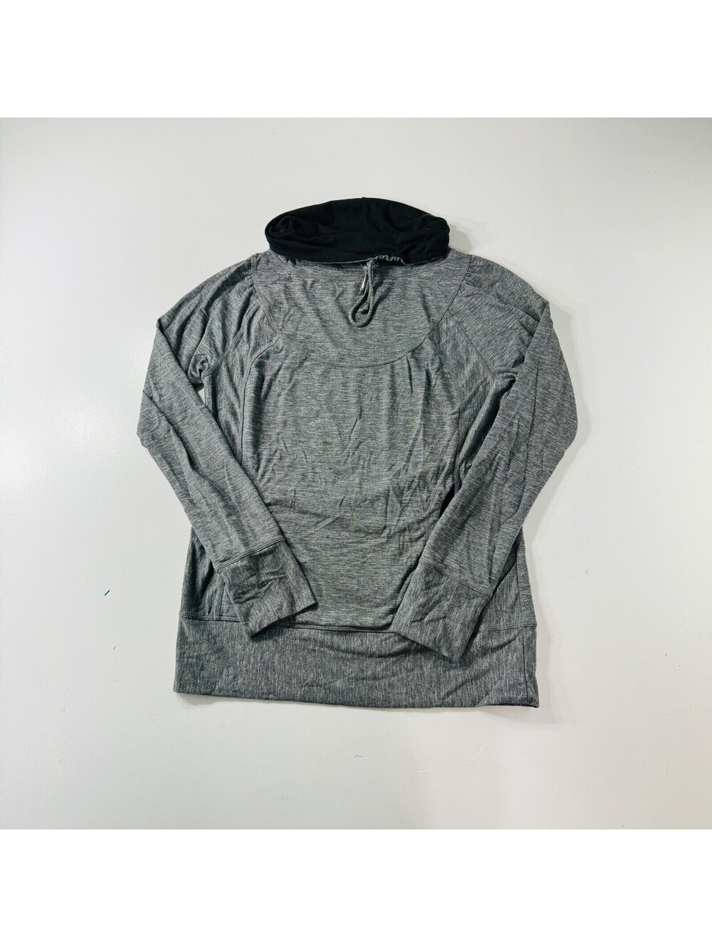 Prana Cowl Neck Sweater Gray Stretch Women’s Size Large